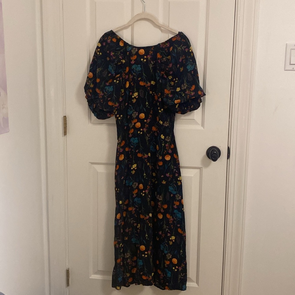 A New Day Black Flower Pattern Dress Size Small S